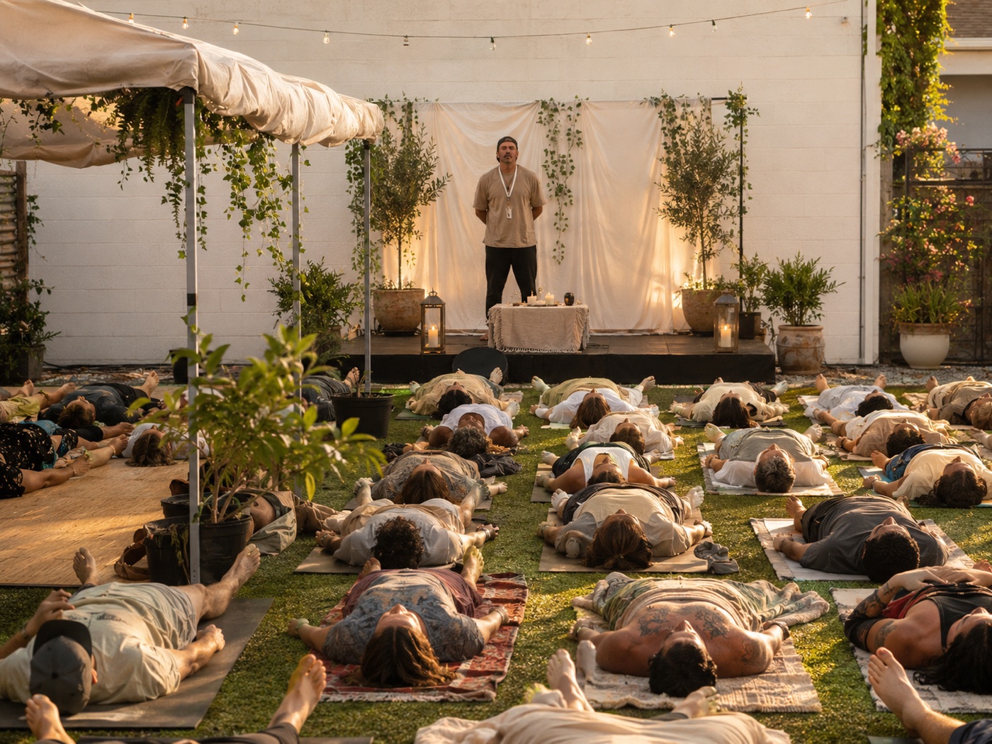 A Plunsana breathwork event with a guided group reset