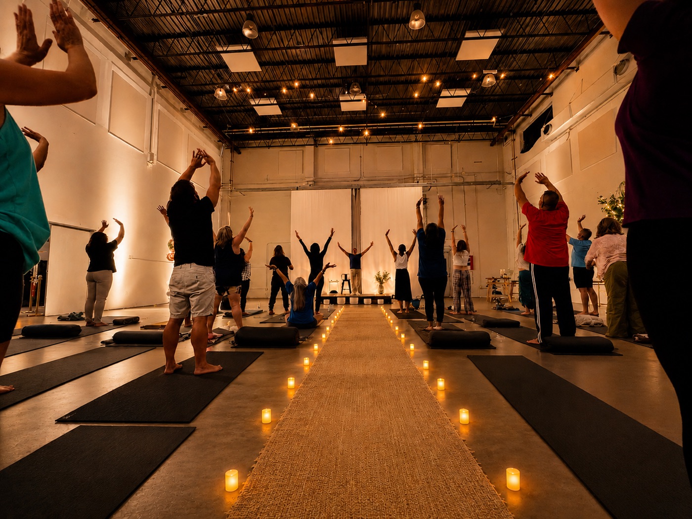 A candlelit Vagal Method breathwork session